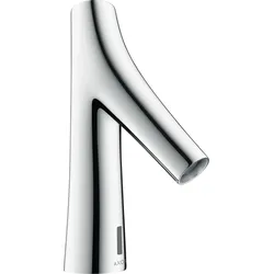 hansgrohe AXOR Starck Organic Waschtischmischer, Elektronik, Netzbetrieb, Temperatur voreinstellbar, Ausladung 117mm, 12174000, Farbe: Chrom