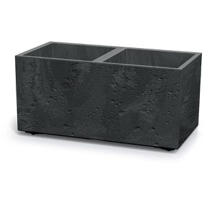Prosperplast Sierra Case Beton Pflanzkasten schwarz 77 x 38,5 x 37 cm, Kunststoff