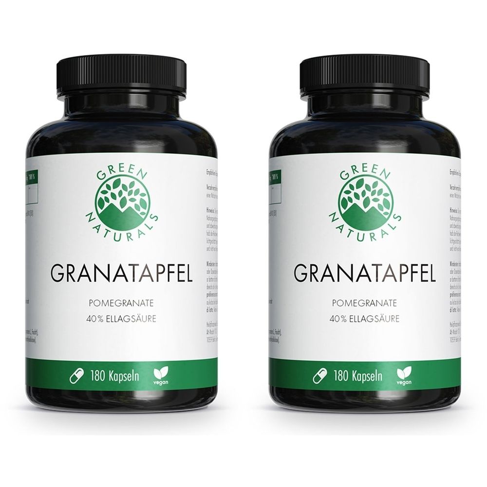 Green Naturals Granatapfel+40% Ellagsäure Kapseln 2x 2x180 St