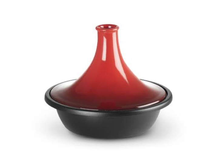Le Creuset 25138350600422 Cerise Tajine aus emailliertem Guss, 35 cm, Rot