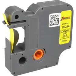 Schrumpfschlauch kompatibel zu Dymo IND Rhino 18054 (S0718290) schwarz auf gelb 9mm x 1,5m