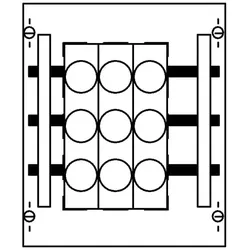 Striebel & John ED11EA Kombi-Set D0-Reiterelemente 2RE / BH000, 1FB Kombi-Set, montiert auf EDF-Profil 2CPX037801R9999