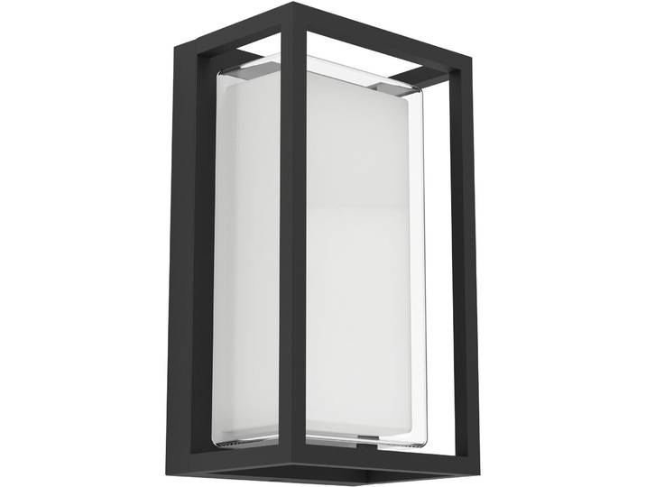 Wandlampe aussen Genovese schwarz-struktur B 10 cm IP65