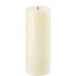 Uyuni LED Stumpenkerze 7,8x20cm ivory