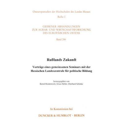 Rußlands Zukunft., Taschenbuch von , Duncker & Humblot, 978-3-428-08237-7