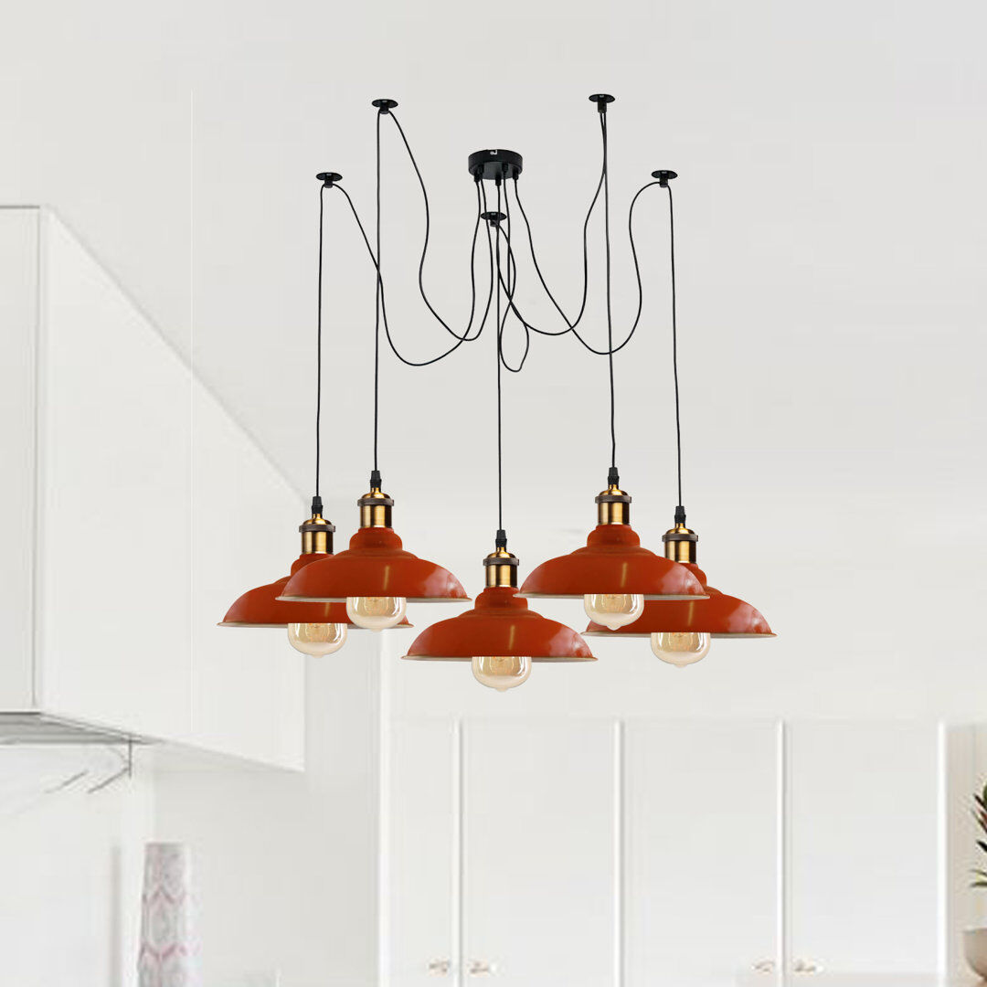 Longshore Tides London 5 - Light Pendant Orange 213.5cm H X 32cm W X 32cm D