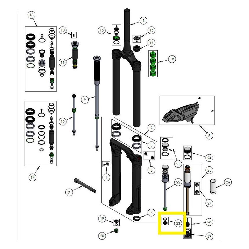 DVO Bodenschraubenkit Lufteinheit SL, Onyx 38 D1|D2|WP SL (41185178)