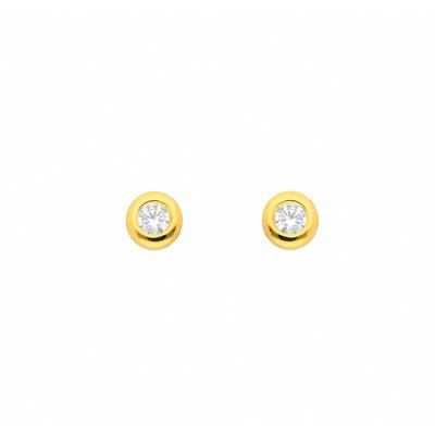 Paar Ohrhänger ADELIA´S "Damen Silberschmuck", gold, Ohrringe, Damen, Silber 925 (Sterlingsilber), mit Zirkonia Silberschmuck für Damen