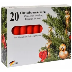 Baumkerzen rot 13x100mm 20 Stück