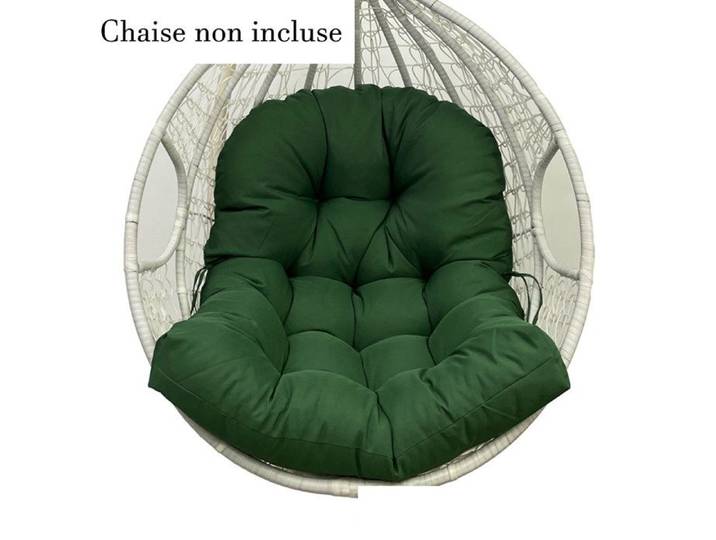 Coussin De Chaise Suspendu Respirant éPaissir Coussins pour Chaise à œUfs Suspendue étanche et lavable 120x90cm Vert