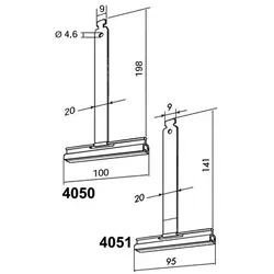Befestigungsfeder 4050,für Maxi-Profil,190,SW50