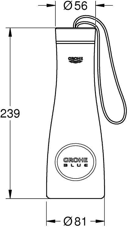 Grohe Blue Trinkflasche edelstahl, Küchenaccessoires, 40848SD0, edelstahl - edelstahl
