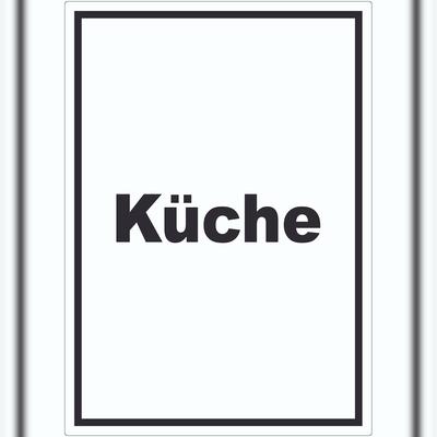 HB-Druck Küche Aufkleber mit Text Kitchen cucina hochkant A9 (37x52mm)