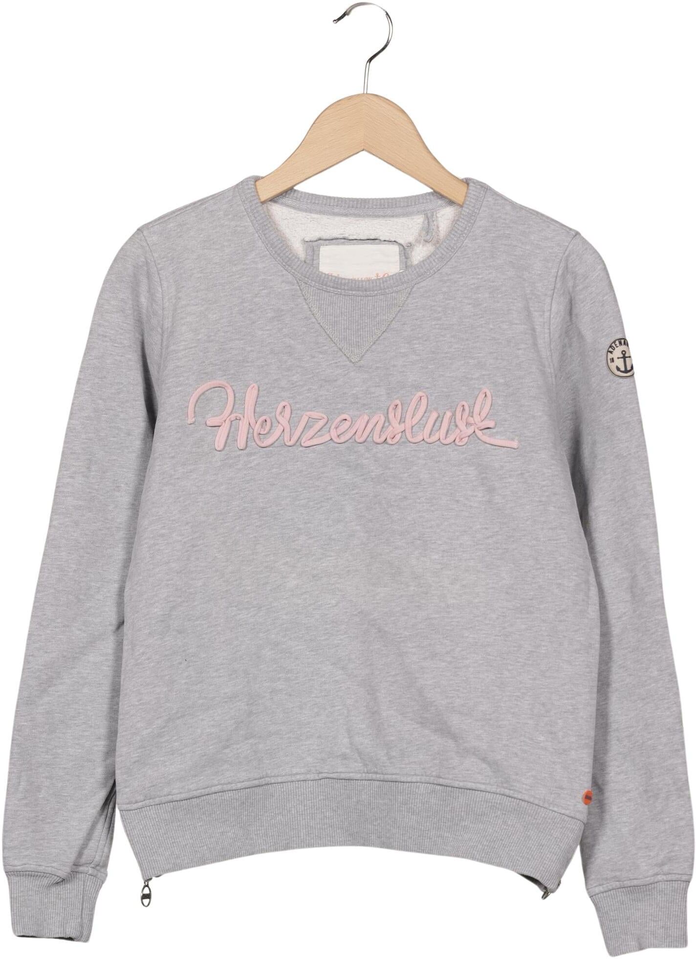 Adenauer & Co Damen Sweater, Grau, Gr. XS, Baumwolle - Second Hand