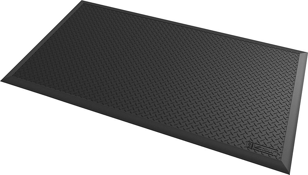 ESD-Anti-Ermüdungsmatte Diamond Flex™, LxB 1630 x 1020 mm, allseitig Randseiten, schwarz NOTRAX
