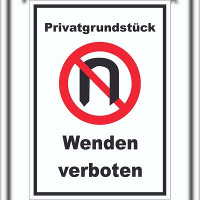 HB-Druck Privatgrundstück Wenden verboten Aufkleber A6 (105x148mm)