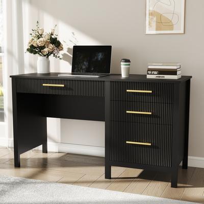 M&H Furniture 54W Executive Desk Home Office Desk with File Drawer