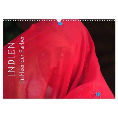 Indien - im Meer der Farben (Wandkalender 2027 DIN A3 quer), CALVENDO Monatskalender