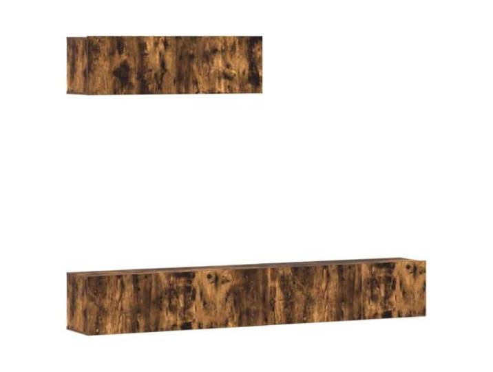 LKJephalotrope 3-tlg. TV-Schrank Wandboard Lowboard Set Räuchereiche Dreiteilige hängende TV-Möbel aus Holzwerkstoff bieten Platz für Media-Geräte im Wohnzimmer oder Schlafzimmer.