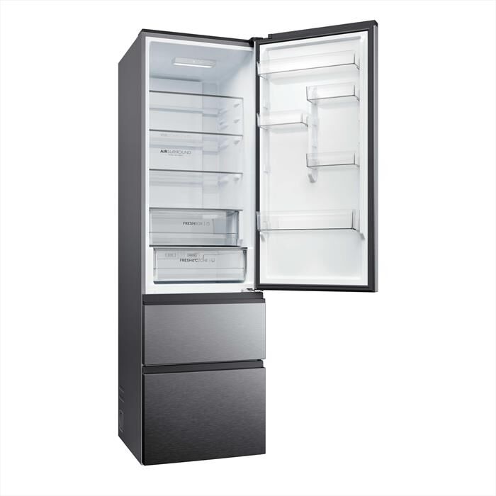 HAIER Frigorifero Combinato Htr3620anmp Classe A 414lt-acciaio Inox