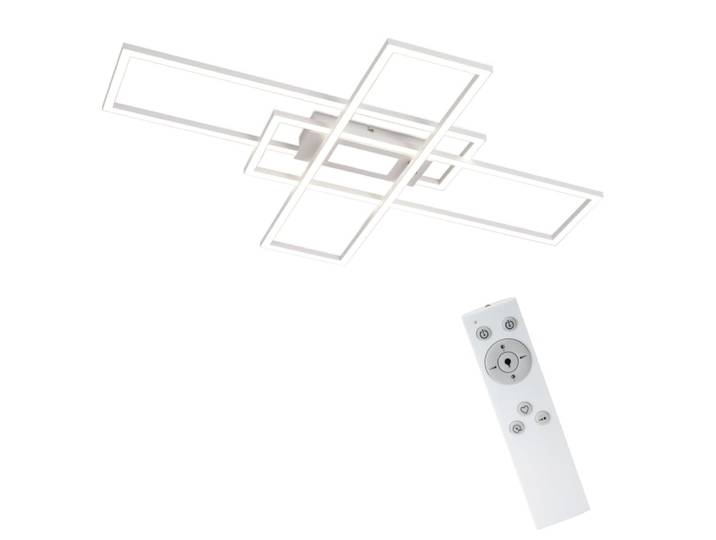 Plafonnier aluminium blanc 99x70x7cm led 50w
