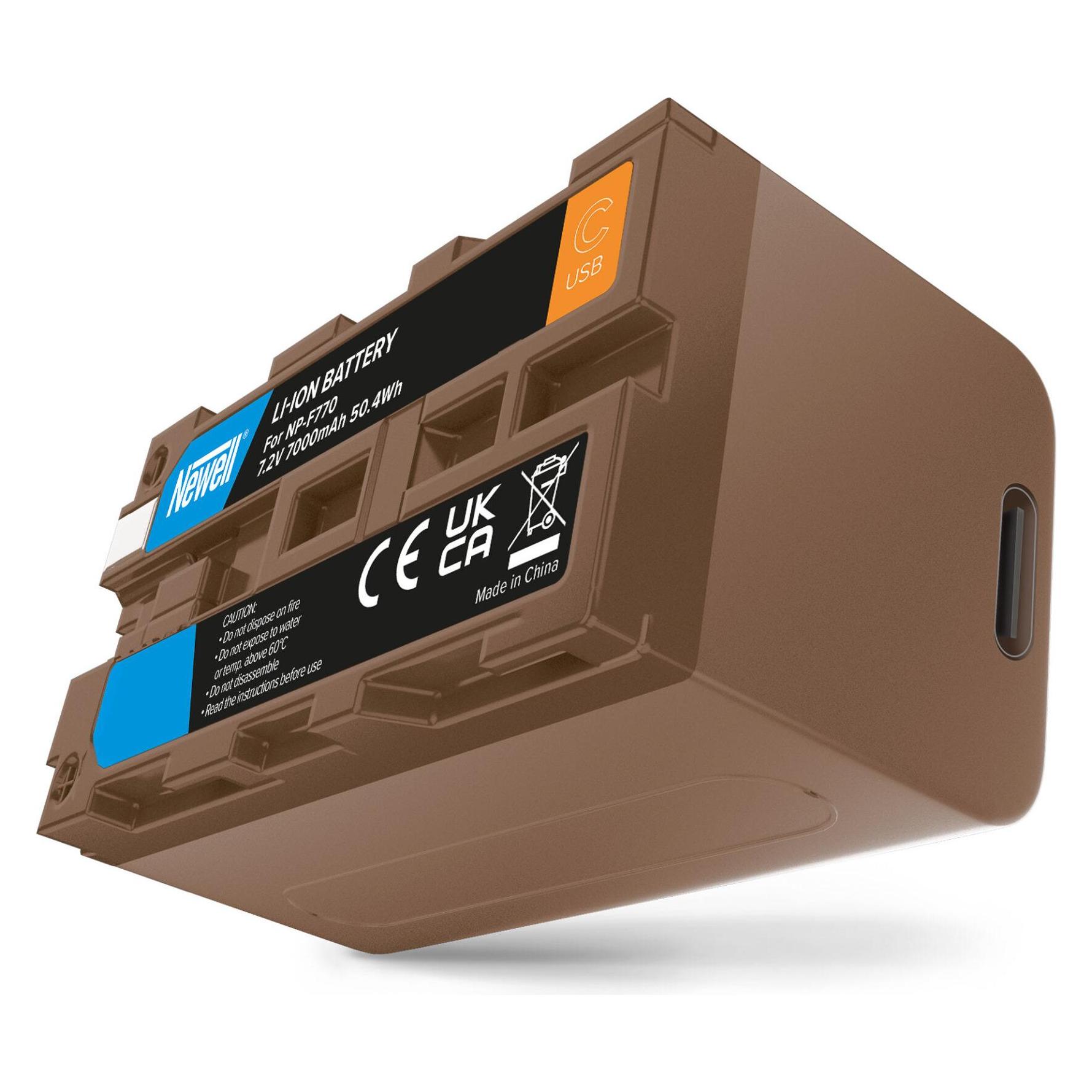 Newell replacement battery NP-F770 USB-C for Sony (Kamera Akku) (01154FDP)