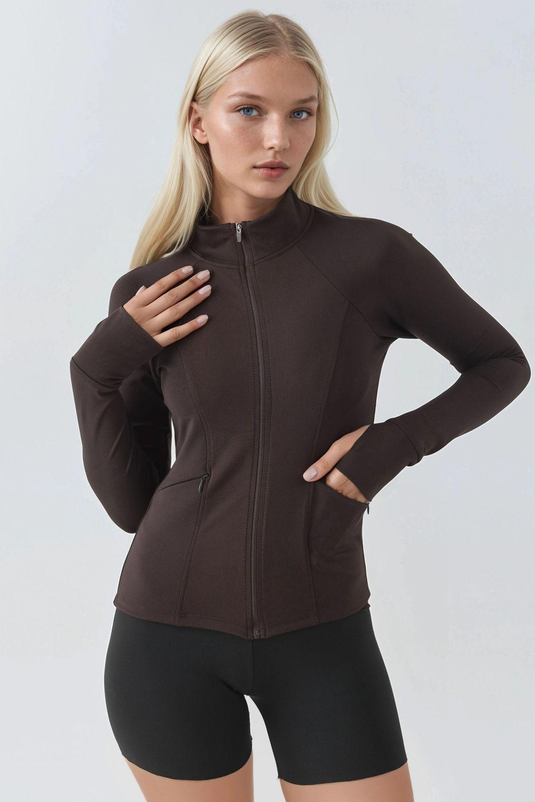 Aansluitende Gebreide Col Actieve Top