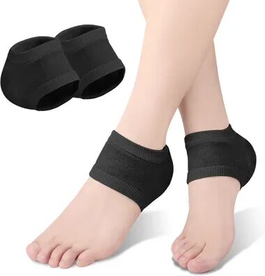 PRiME New Gel Heel Pads For Feet Care, Shock Absorbing Insoles For Cracked Skin Protection black