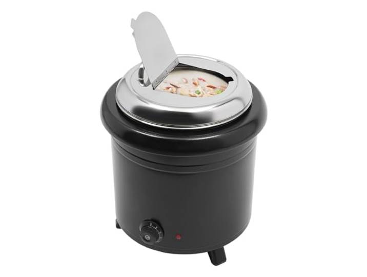 Suppenwärmer Kommerzielle Speisenwärmer 13 Liter mit Herausnehmbarem Edelstahl Einsatz und Deckel bis 85°C Suppentopf Variabler Temperaturregelung für Buffet Catering Gastro und Party