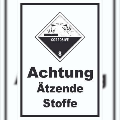 HB-Druck Schild Ätzende Stoffe Corrosive hochkant A2 (420x594mm)