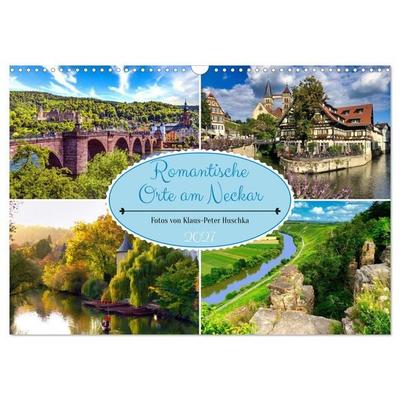 Romantische Orte am Neckar (Wandkalender 2027 DIN A3 quer), CALVENDO Monatskalender