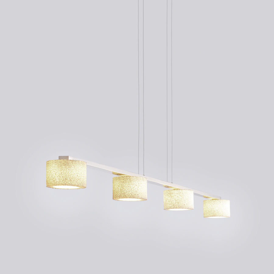 Serien Lighting LED-4er Pendelleuchte REEF Alu gebürstet (ohne Baldachin) RF2031 4260331391970