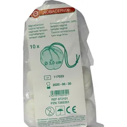 Nobacervix Vaginaltampon Durchmesser 3cm 10 ST