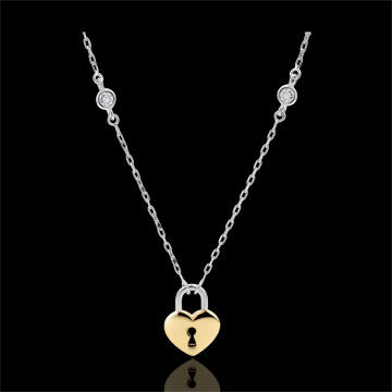 Edenly Collier Kostbares Geheimnis - Herz - Gelbgold