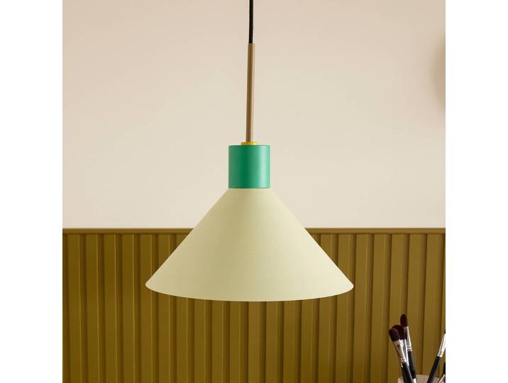 Hübsch Designer Hängeleuchte Crayon, dimmbar, grün, für Wohn- / Esszimmer, Metall, Design