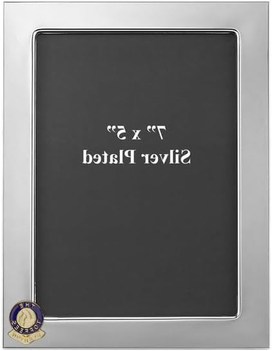 Verzilverd Fotolijstje Team met Club Badge - 7x5 Inch - Zilver