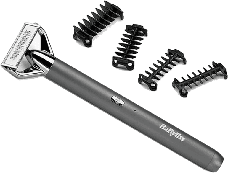 Afeitadora corporal - Babyliss OT996E, 45 min Autonomía, IPX7, Uso en seco y húmedo, 4 peines guía, Plata