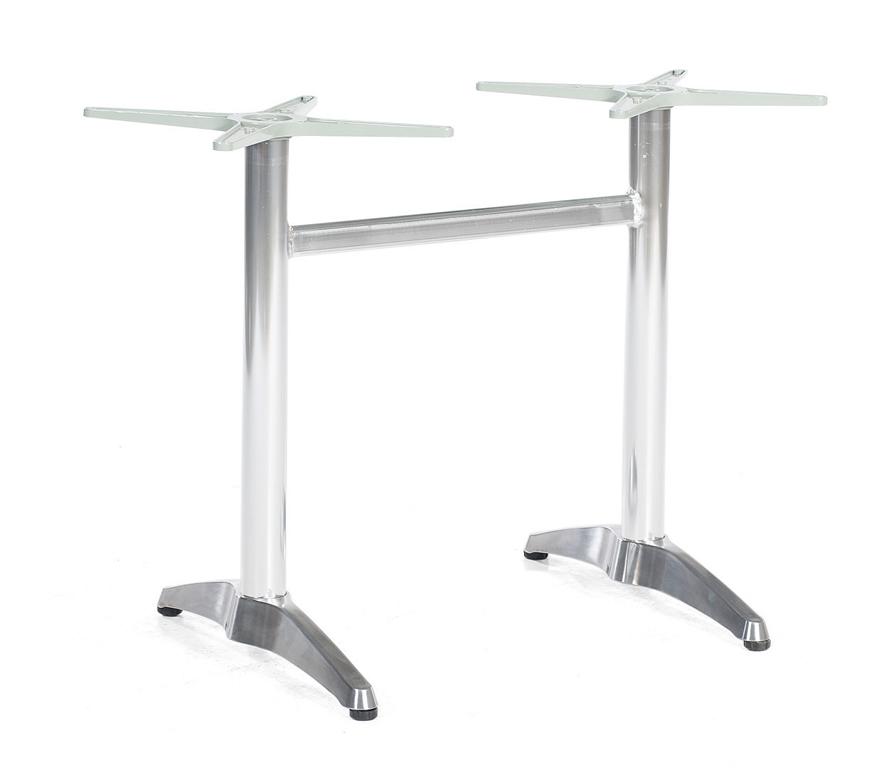 MUESING Tischgestell KORSIKA-TWIN Aluminium silb er SonnenPartner 16905733