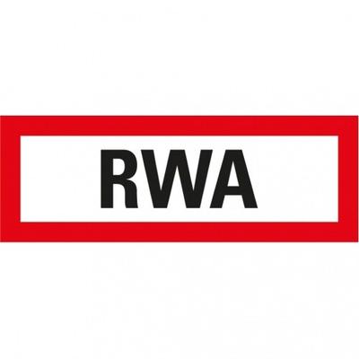 Dreifke® Feuerwehrzeichen RWA (Rauch- und Wärmeabzug), DIN 4066, Kunststoff, 297x105mm