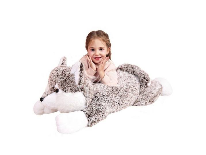 LuxusKollektion Kuscheltier Kuscheltier Stofftier Plüschtier 78cm Spielzeug Kinder Wolf (1-St)