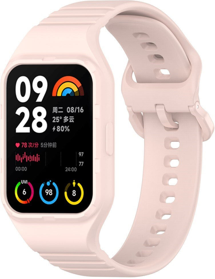 INCOVER Xiaomi Smart Band 10 Pro / 9 Pro / 8 Pro / Redmi Watch 6 Active / 6 Lite / 6 / 5 / 4Silikone Urrem - Lyserød