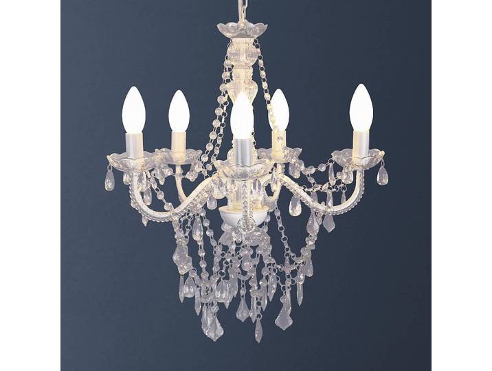 Lustre Astia Ø 52cm Blanc/Blanc Fer verni Plexiglas E14