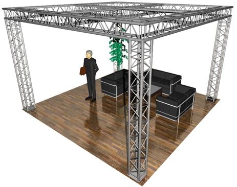 Sweettruss MS-K 4.5/4.5/3.0 Messestand mit Kreuz