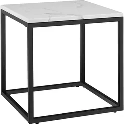 tectake Beistelltisch Alysia Marmoroptik, quadratisch  Schwarz/Weiß