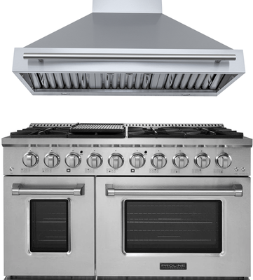Proline Range Hoods "Proline 48"" Dual Fuel Range + Hood Bundle   Save 10%"