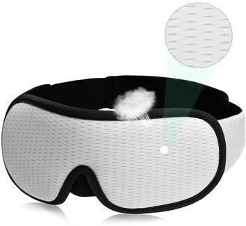 Uplifted Finds 3D Memory Foam Blackout Sleep Mask With Slow Rebound Padding And Adjustable Strap white