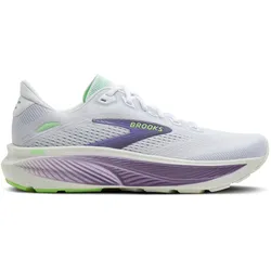 Brooks Damenlaufschuhe Ghost 18, White/Purple Hebe/Green - weiß / 36