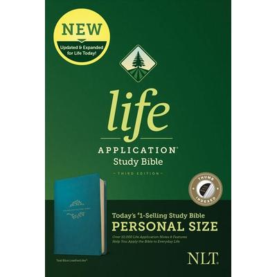 NLT Life Application Study Bible, Third Edition, Personal Size (Leatherlike, Teal Blue, Indexed), Gebundene Ausgabe von New Living Translation,