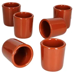 6er Set Schnapsbecher 50ml Tonbecher - 12970*****Standort: Vorhang /// Platz 115