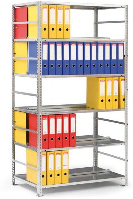 META Ordnerregal COMPACT, 1850 x 1250 x 600 mm, verzinkt, Basis